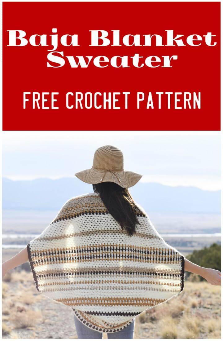 Baja Blanket Sweater Free Crochet Pattern